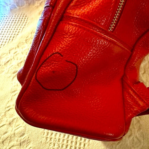 BCBGMaxAzaria Red Adjustable Backpack Purse Made in Italy Good Condition - Picture 14 of 16